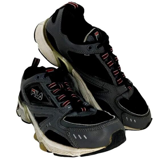 Fila Pro Mens Pre-owned Gray w/Black & Gold Accents Athletic Sneakers-sz. 7 EEEE - Picture 1 of 6